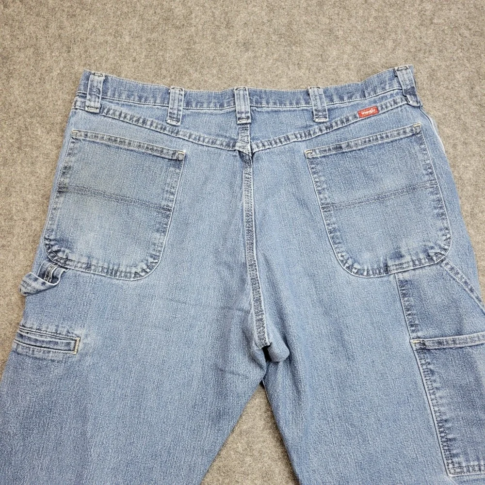 Wrangler Jeans Mens 38x30 Blue Denim Y2k Carpenter Workwear Rancher Country Cow